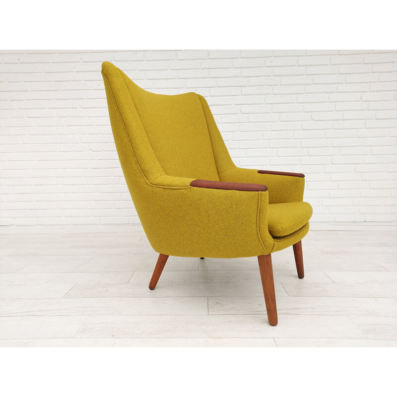 Vintage armchair by Kurt Østervig, model 58, in wool, Denmark 1960