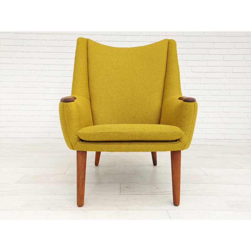 Vintage armchair by Kurt Østervig, model 58, in wool, Denmark 1960