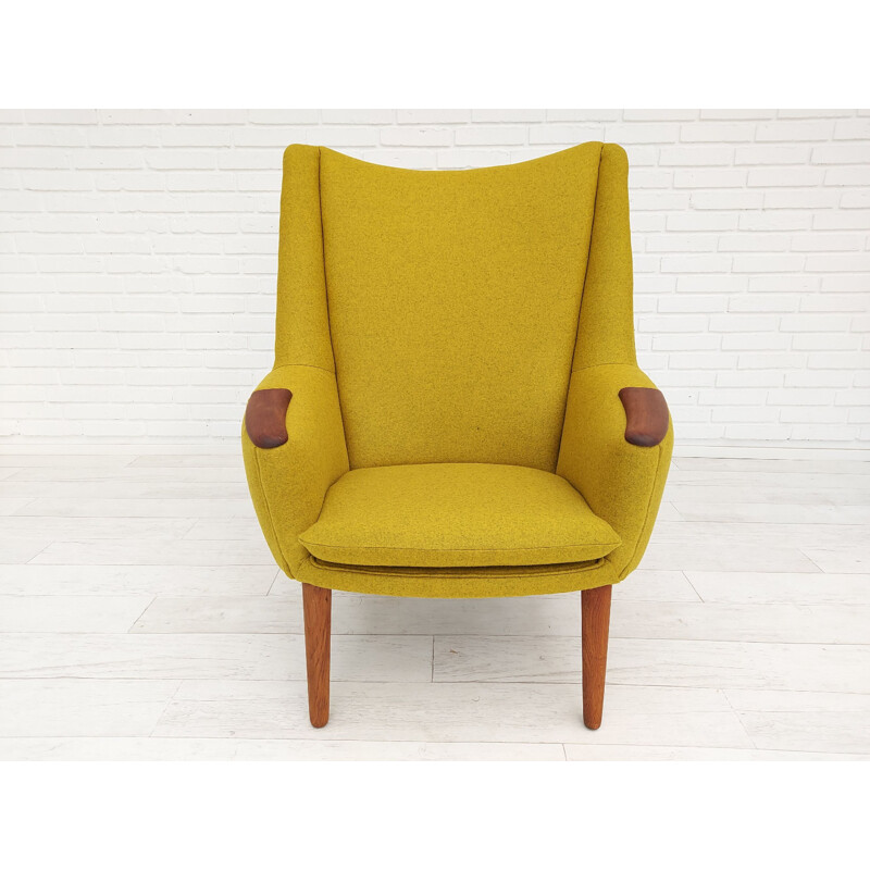 Vintage armchair by Kurt Østervig, model 58, in wool, Denmark 1960