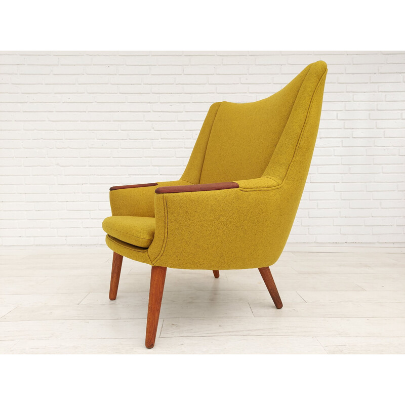 Vintage armchair by Kurt Østervig, model 58, in wool, Denmark 1960