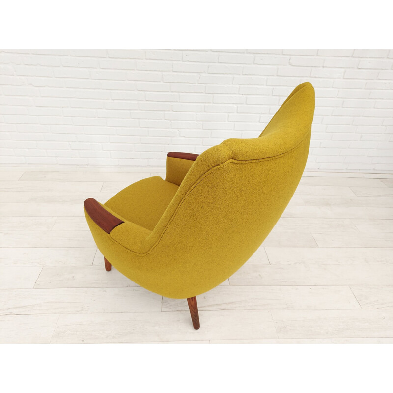 Vintage armchair by Kurt Østervig, model 58, in wool, Denmark 1960