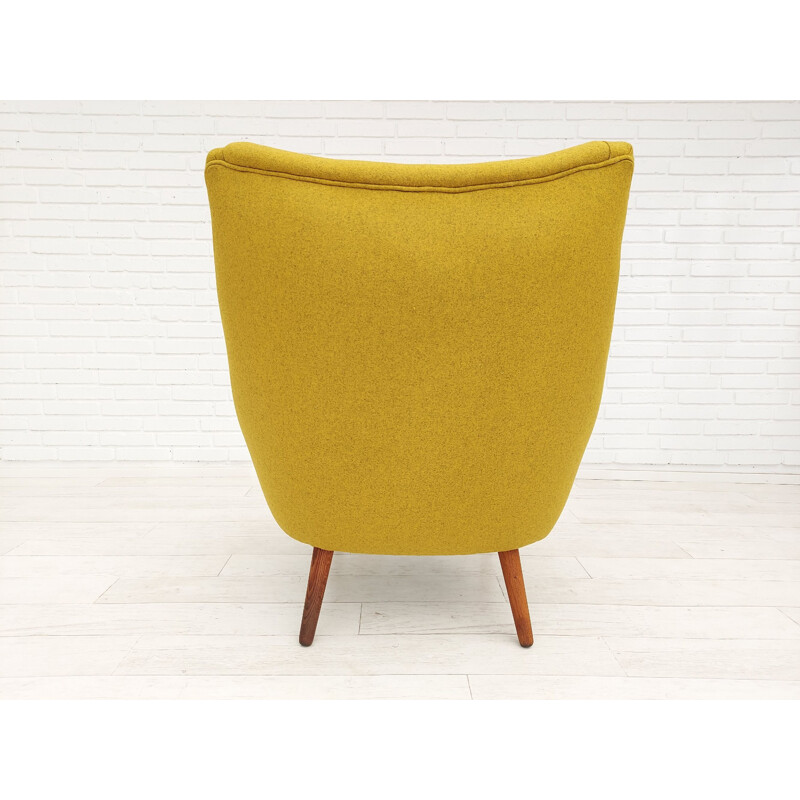 Vintage armchair by Kurt Østervig, model 58, in wool, Denmark 1960