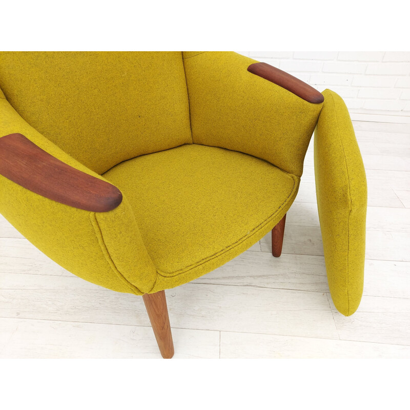 Vintage armchair by Kurt Østervig, model 58, in wool, Denmark 1960