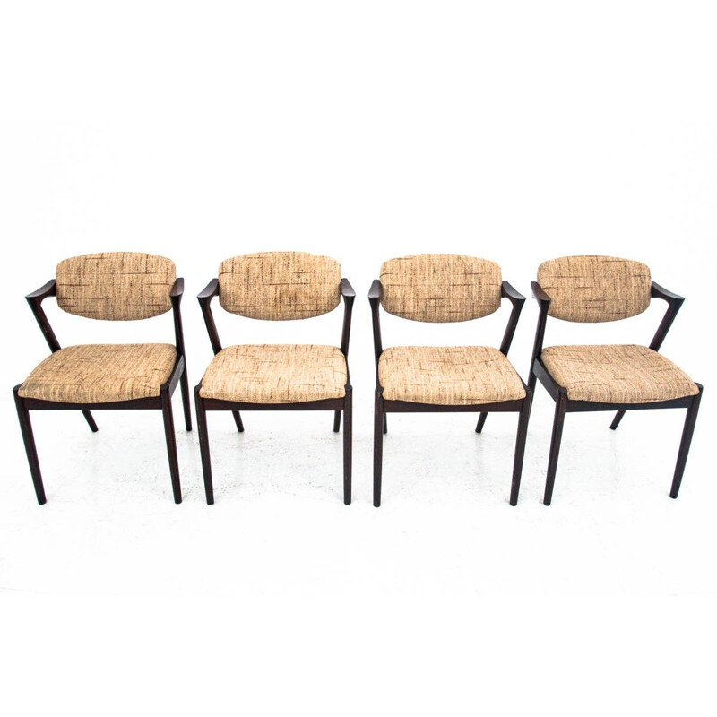 4 chaises vintage modèle 42 de Kai Kristiansen, Danemark 1960