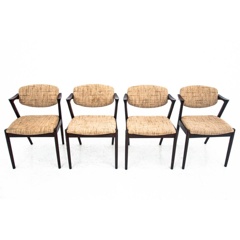 4 vintage chairs model 42 by Kai Kristiansen, Denmark 1960