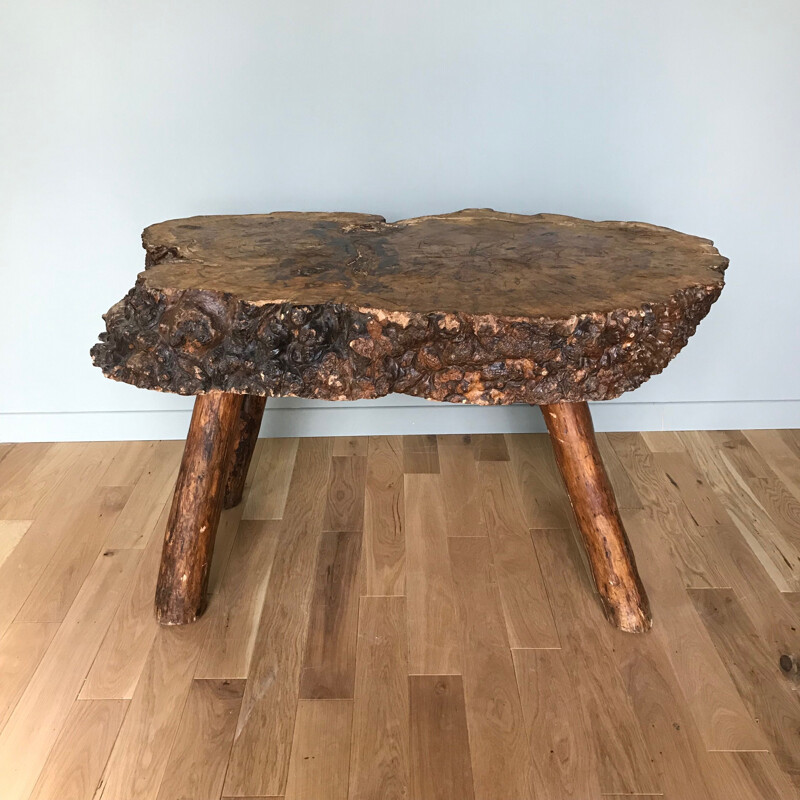 Tavolo in legno di olmo vintage