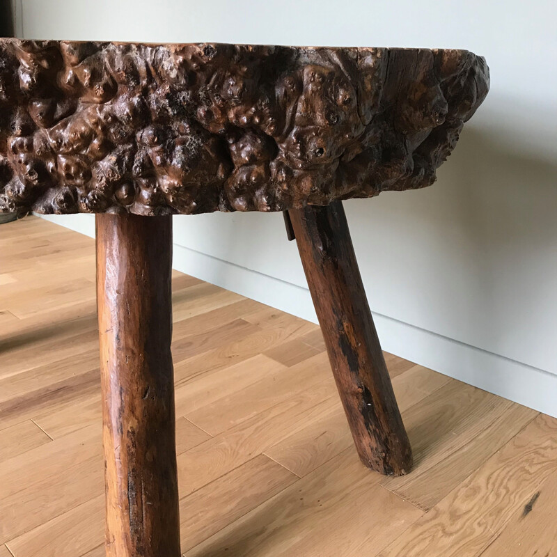 Table vintage en bois d'orme