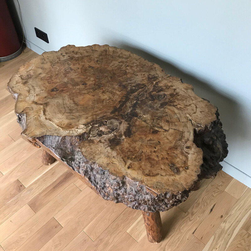 Vintage elm wood table