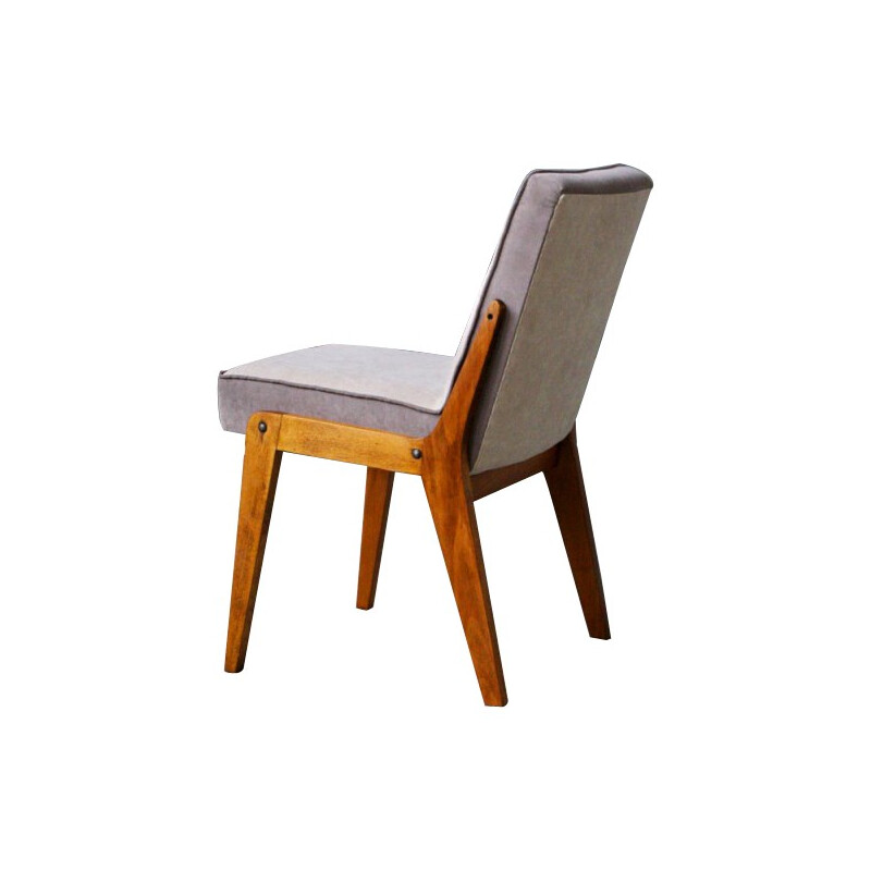 Paire de chaises vintage Polonaises bicolores - années 60