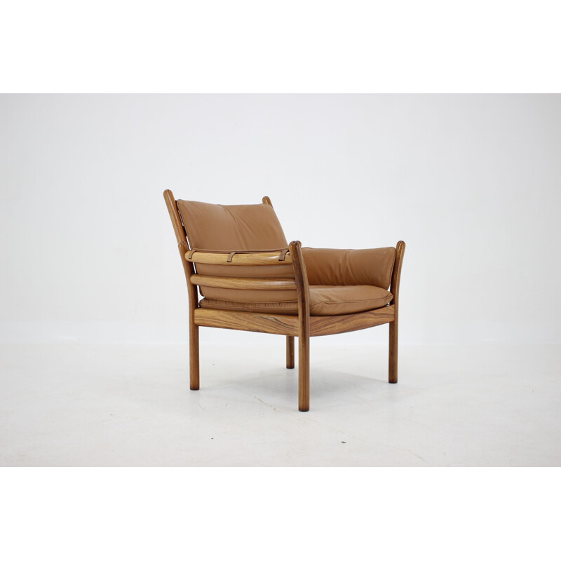 Fauteuil vintage en palissandre de Illum Wikkelsø, Danemark 1960