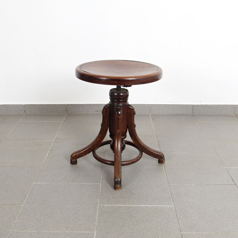 Vintage Stool by Thonet Czechoslovakia 1920s