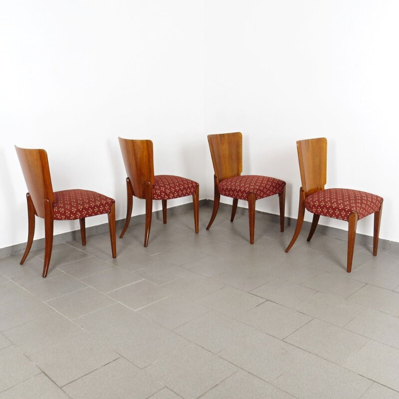 Set of 4 vintage Dining chair Czechoslovakia 1940s