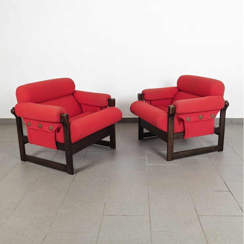 Pair of vintage Armchair Czechoslovakia 1970s