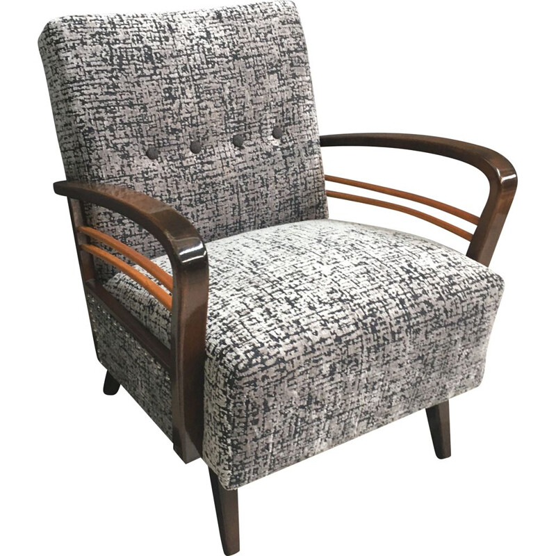 Fauteuil vintage gris 1950