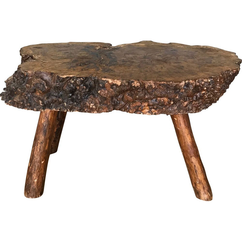 Table vintage en bois d'orme