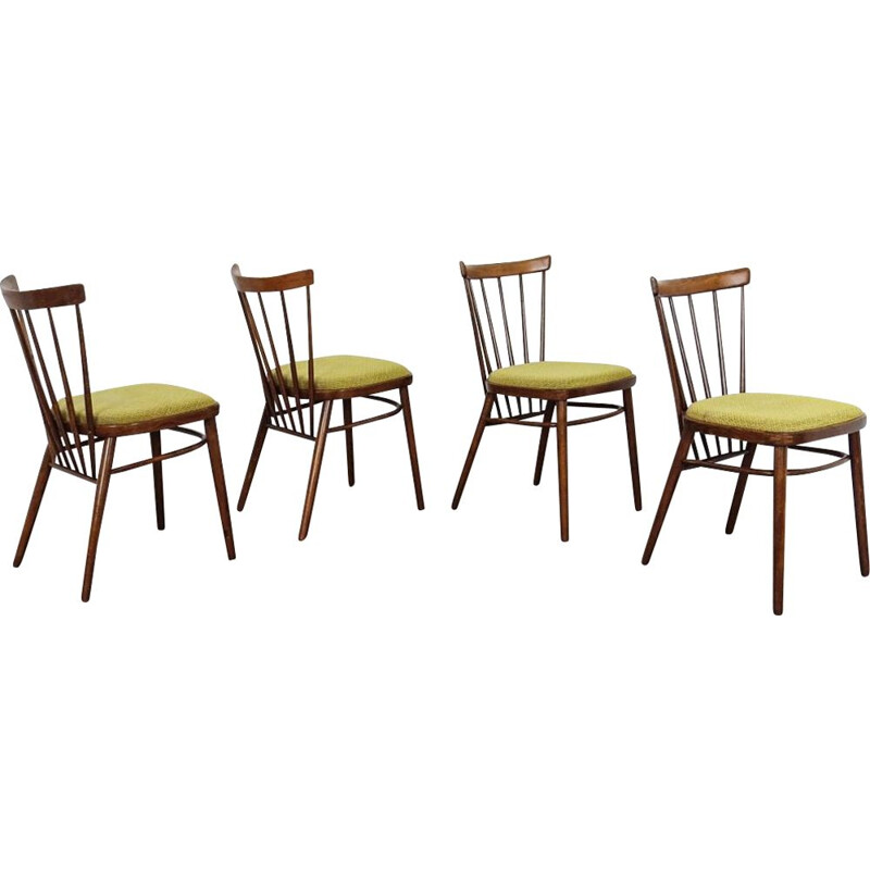 Set of 4 vintage chairs, by Antonin Suman, Czechoslovakia 1960