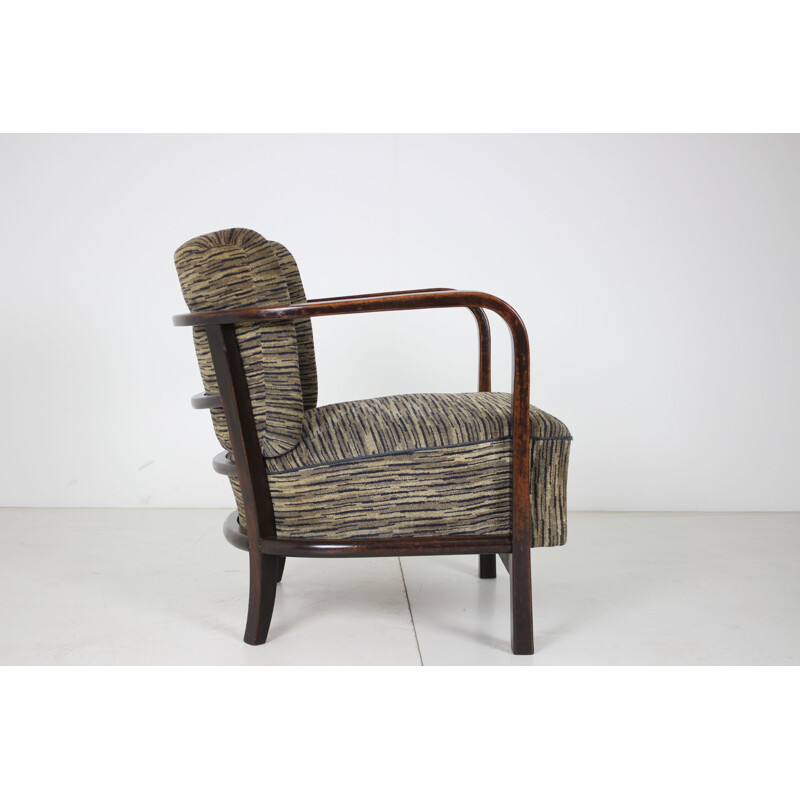 Vintage Tsjechoslowaakse Art Deco fauteuil 1930