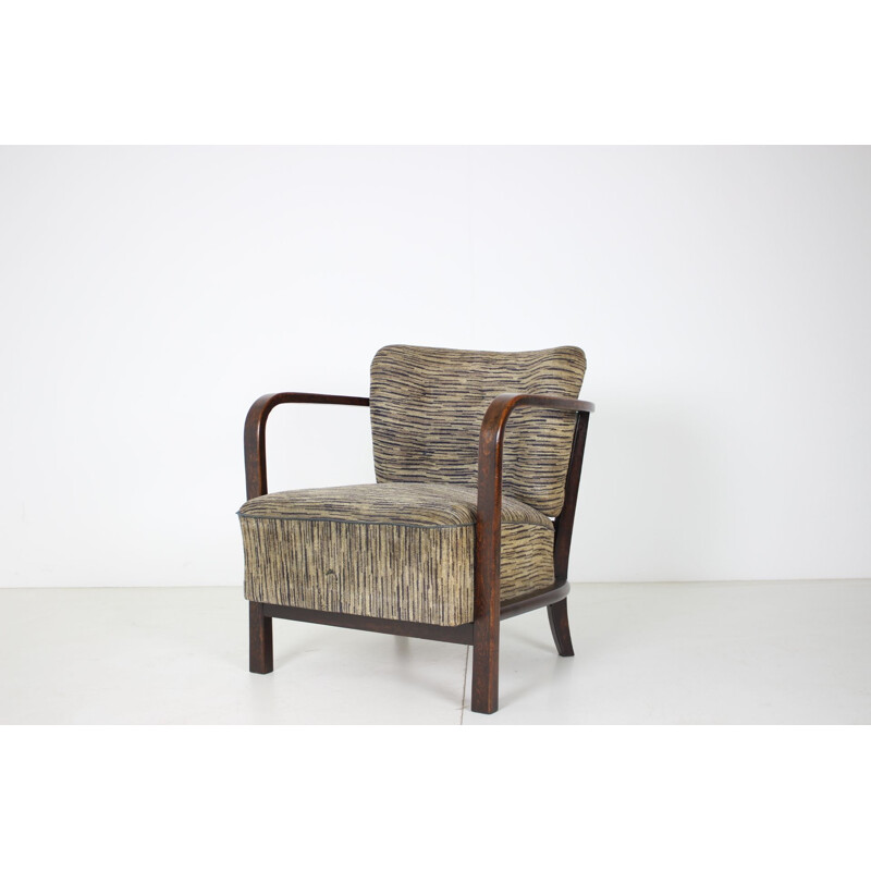 Vintage Tsjechoslowaakse Art Deco fauteuil 1930