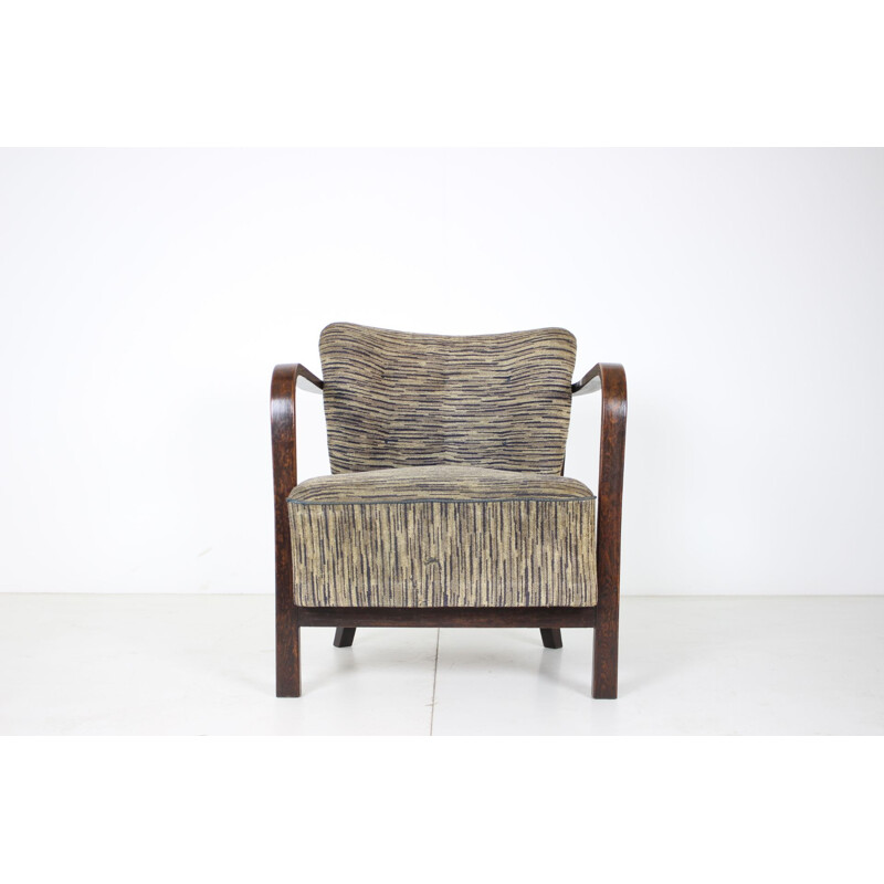 Vintage Tsjechoslowaakse Art Deco fauteuil 1930