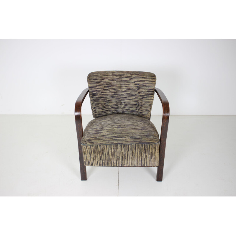 Vintage armchair, Art deco czechoslovakia 1930s