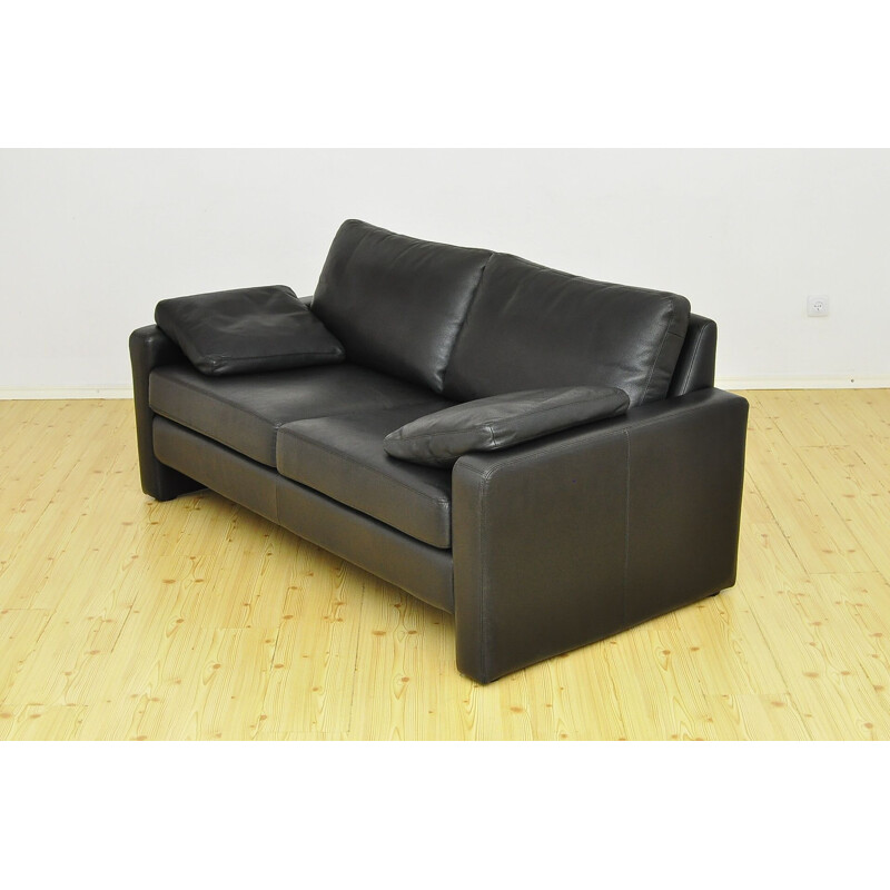 Vintage Conseta 2 seater leather sofa by Friedrich Wilhelm Möller for COR, 1964