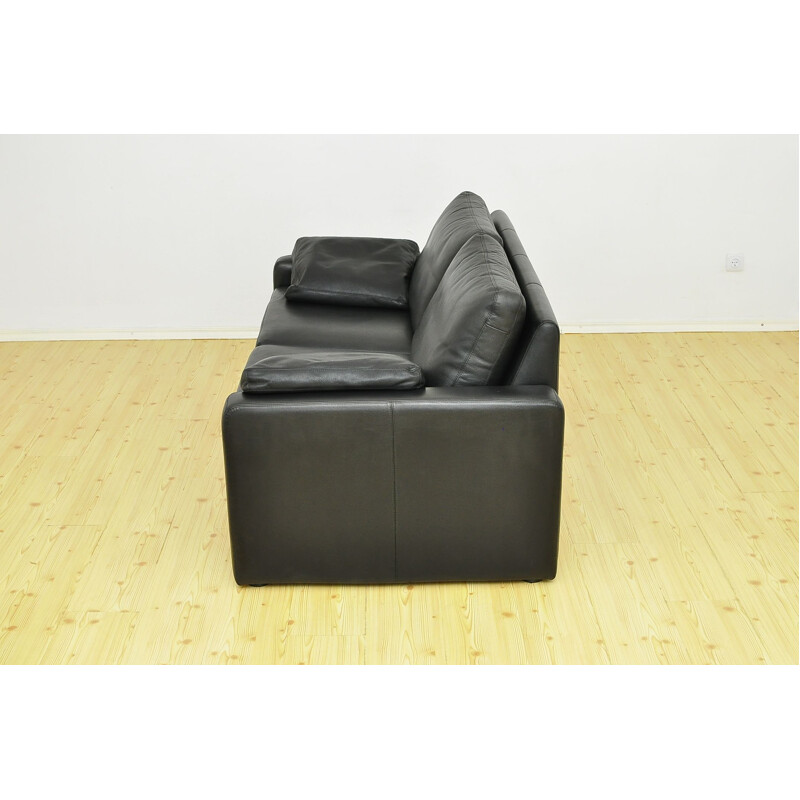 Vintage Conseta 2 seater leather sofa by Friedrich Wilhelm Möller for COR, 1964