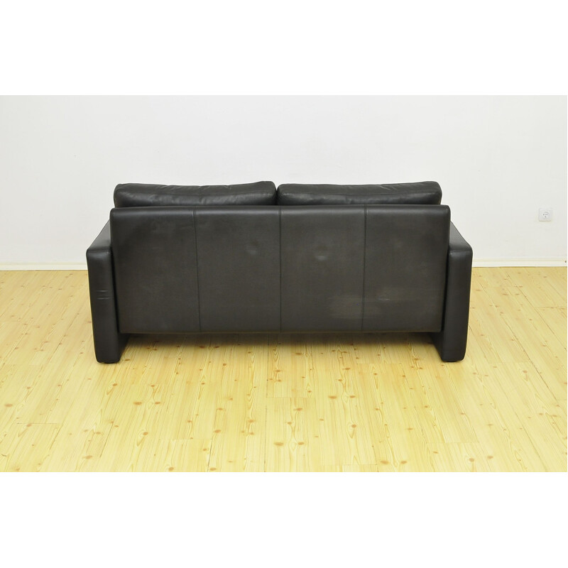 Vintage Conseta 2 seater leather sofa by Friedrich Wilhelm Möller for COR, 1964