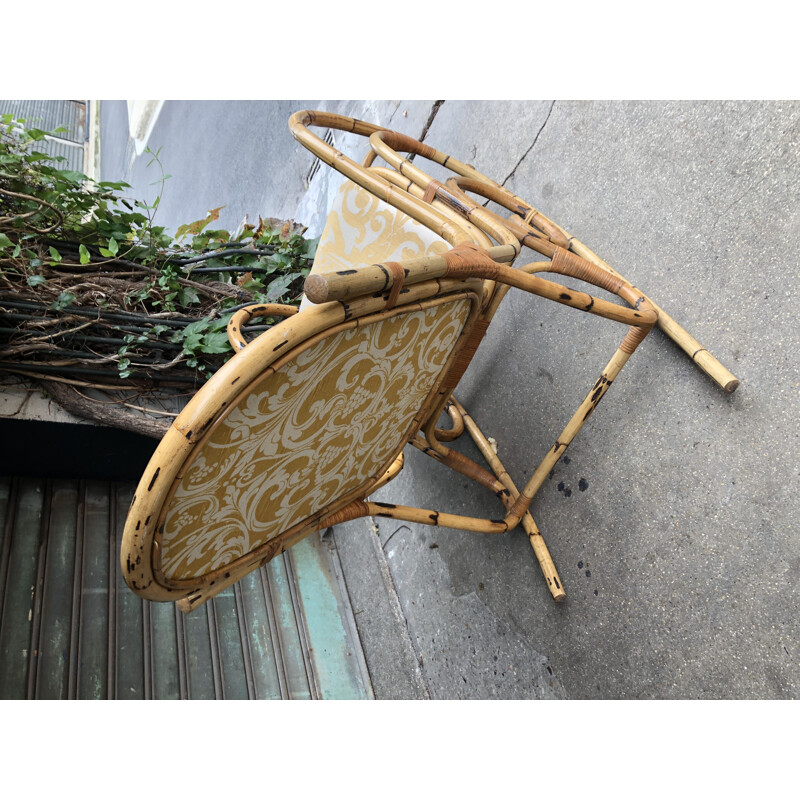 Vintage rattan rocking chair 1920