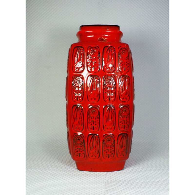 Vase vintage Bay Keramik en céramique rouge - 1960