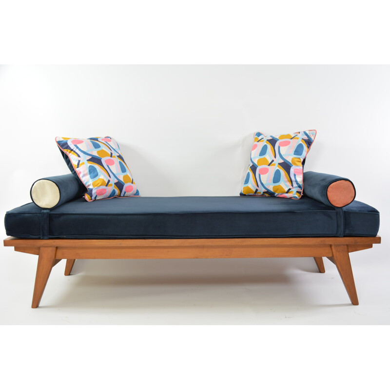 Vintage bench Cleopatra blue 1980