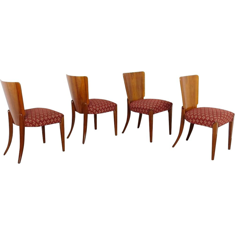 Set of 4 vintage Dining chair Czechoslovakia 1940s