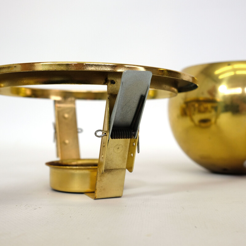 Pair of vintage gold recessed spotlights by Guzzini