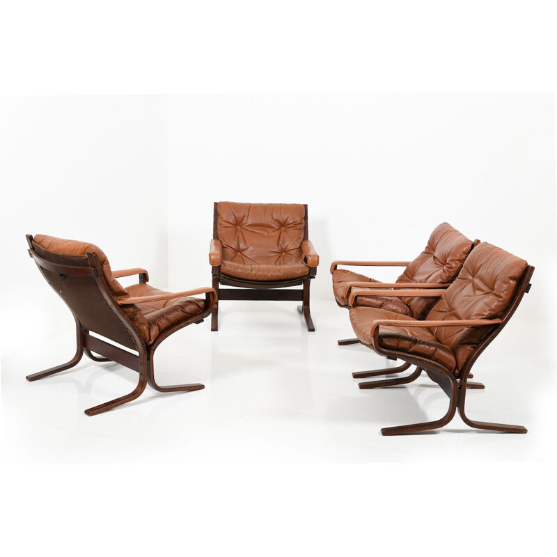 Lot de 4 chaises lounge vintage Siesta par Ingmar Relling pour Westnofa 1970