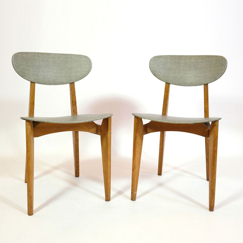 Paire de chaises vintage Roger Landault Sentou 1950