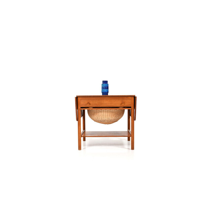 Mid Century Teak Sewing Table PP33 by Hans J. Wegner