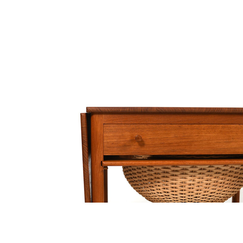 Mid Century Teak Sewing Table PP33 by Hans J. Wegner