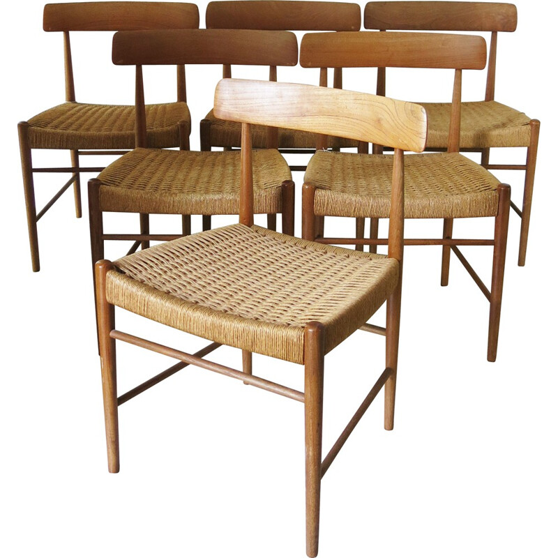Set of 6 Scandinavian dining chairs, Arne HOVMAND OLSEN - 1960s