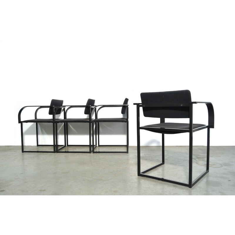 set of 4 Vintage dining chairs, type FM80, by Pierre Mazairac & Karel Boonzaaijer, Pastoe 1980s