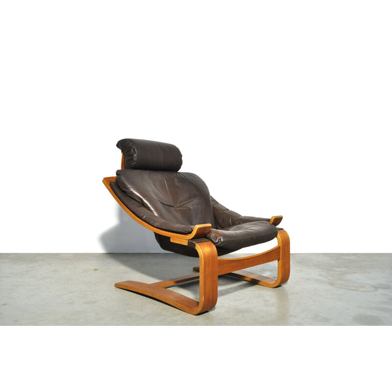 Vintage 'Kroken' lounge chair by Ake Fribyter for Nelo Mobel, Sweden 1970s 