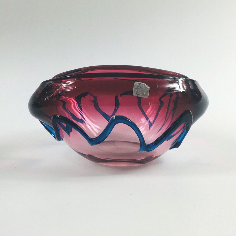 Small Mid-Century Bowl by Fratelli Toso, Murano Glass Italy 1960s
