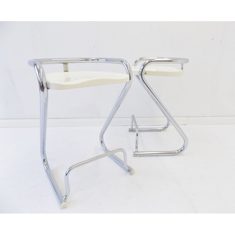 Pair of vintage Bar stool S70-3 by Borge Lindau & Bo Lindekrantz for Lammhults