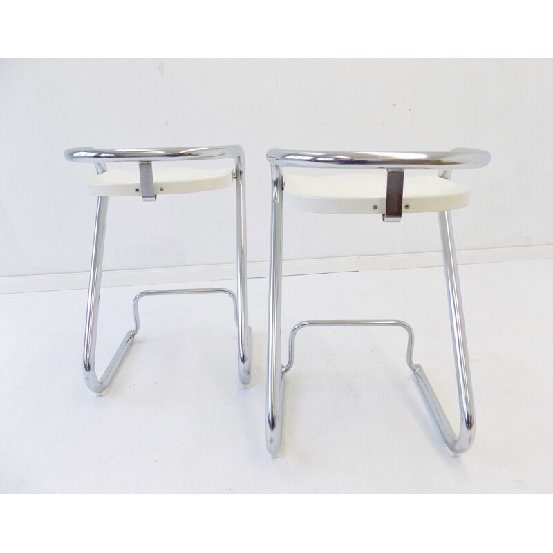 Pair of vintage Bar stool S70-3 by Borge Lindau & Bo Lindekrantz for Lammhults