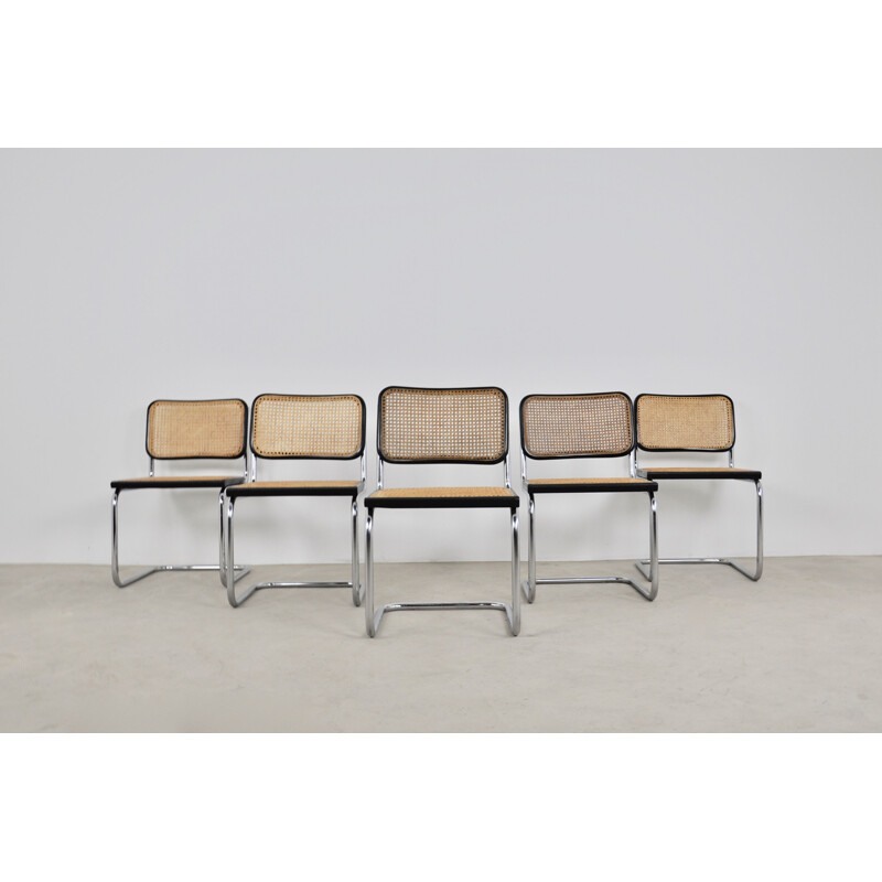 Set of 5 vintage Dinning style chairs B32 by Marcel Breuer