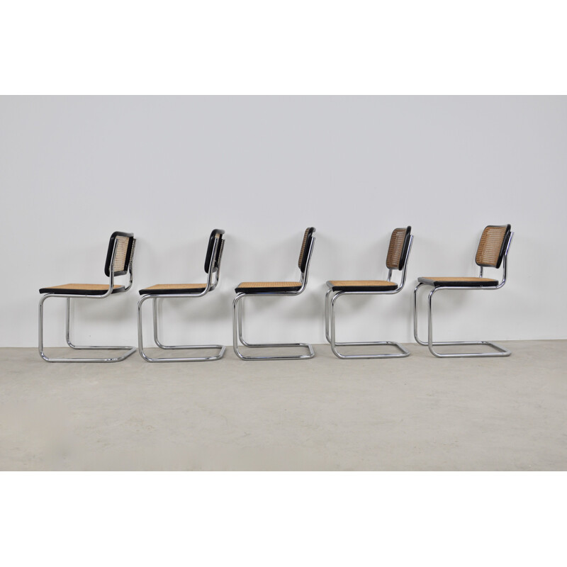 Set of 5 vintage Dinning style chairs B32 by Marcel Breuer