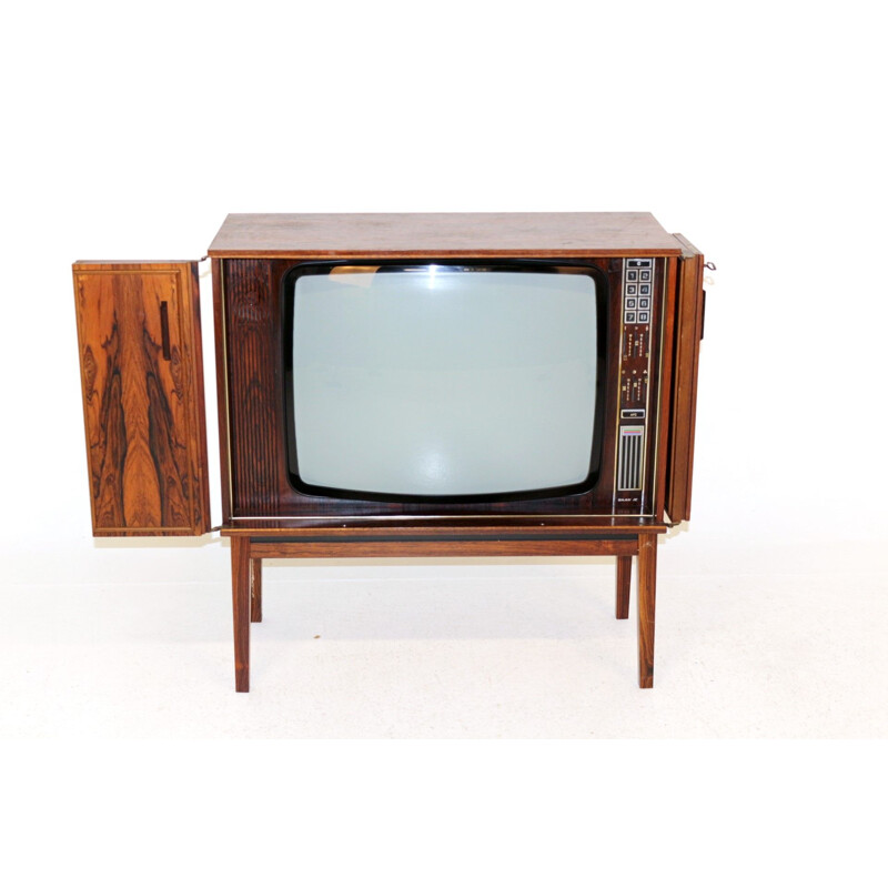 Petit meuble de rangement ou meuble TV vintage en palissandre, Aristokrat Skantic Radio AB, Suède 1960