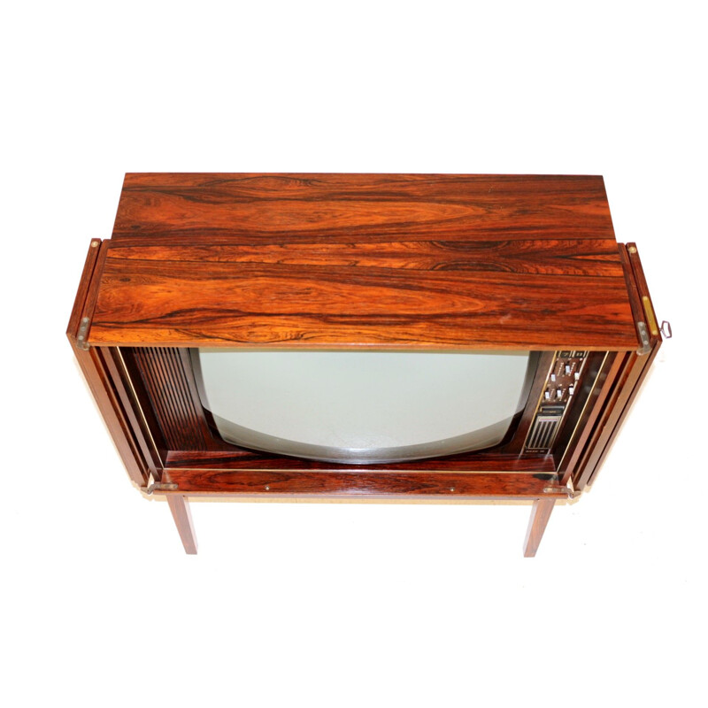 Vintage Small storage cabinet or TV cabinet in rosewood, Aristokrat Skantic Radio AB, Sweden 1960