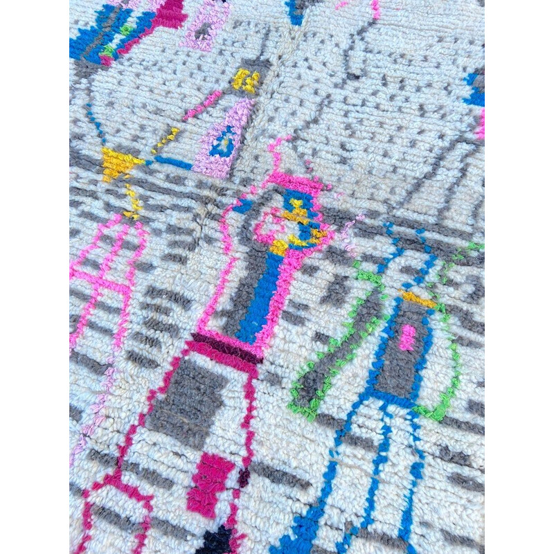 Vintage Berber tapijt azilal nieuwe watten