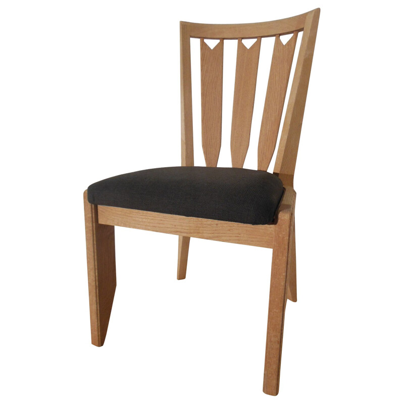 6 chairs in oak, and GUILLERME CHAMBRON - 60