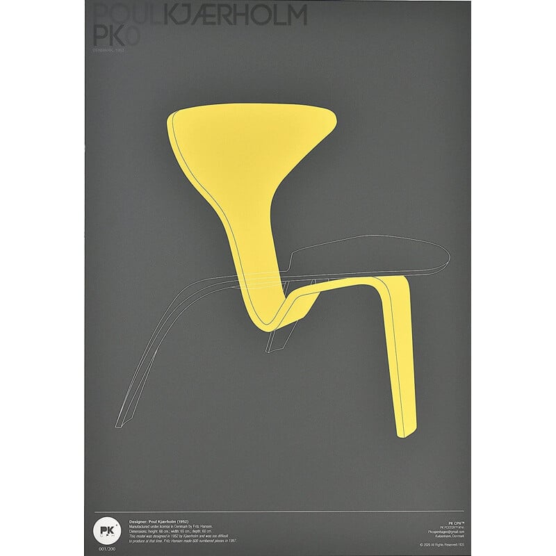 Impression design Dibond PK41, Chaise "PK0" par Poul Kjaerholm