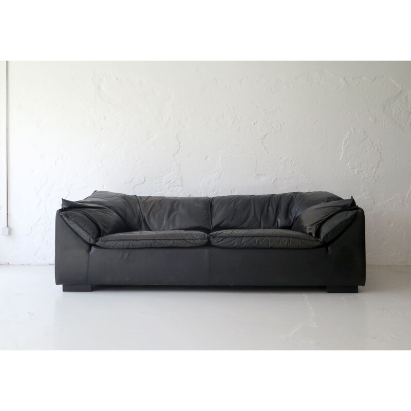 Vintage leather Monza sofa Danish 1970